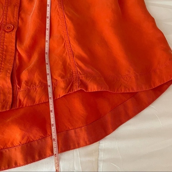 Soft Surroundings Orange Cascade Sleeveless Button Up Dress Size Extra Small - Picture 12 of 12